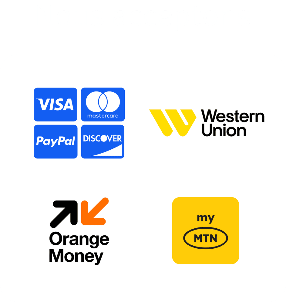 Modes de paiement acceptés